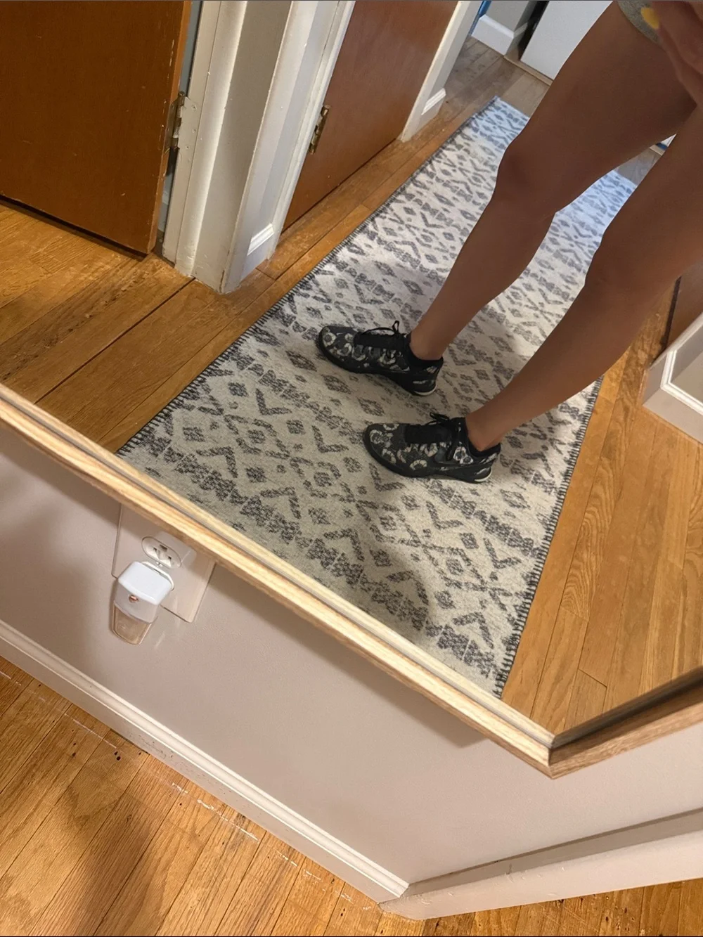 Nike Women’s Black & White Floral Print Sneakers